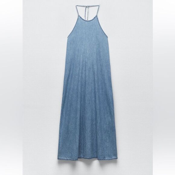Zara denim midi dress - Picture 1 of 3